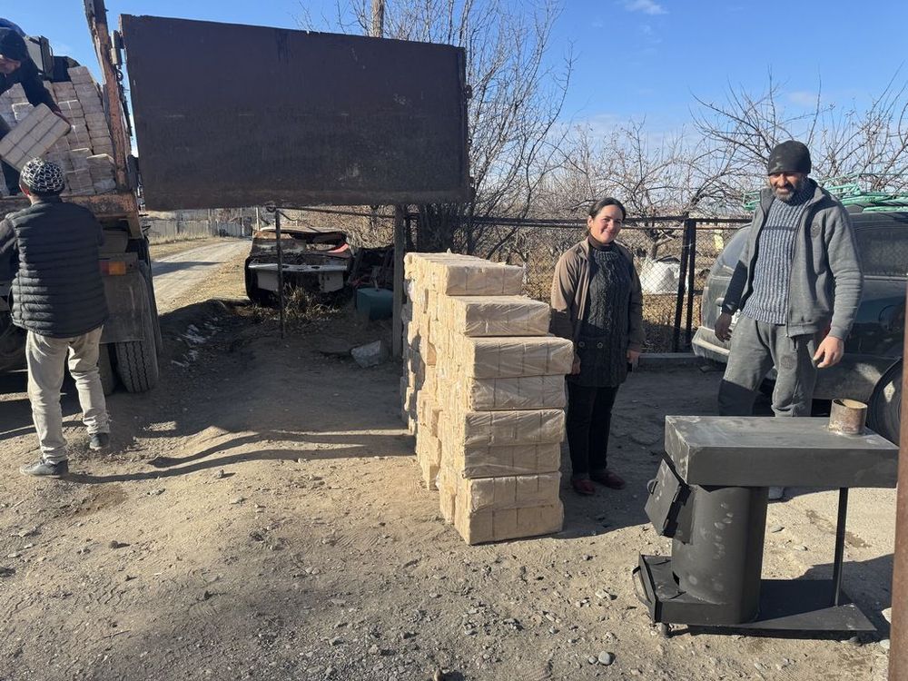 Twenty-five families receive wood and stove from Armenia Round Table Foundation in Gegharkunik Region, Armenia